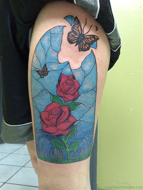 71 Outstanding Butterfly Tattoos On Thigh