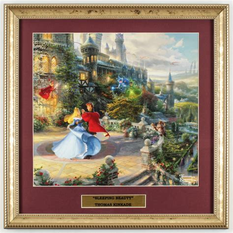 Thomas Kinkade Sleeping Beauty 16x16 Custom Framed Print Display With