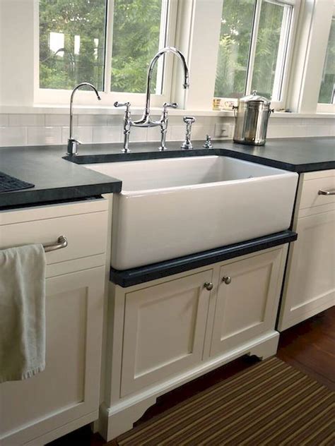 In farmhouse or modern kitchens, apron front sinks are at home. 26 Farmhouse Kitchen Sink Ideas and Designs for 2020