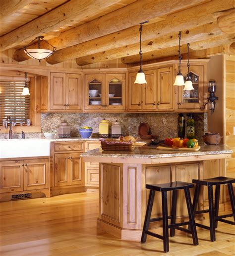 Cabin Kitchens Real Log Style