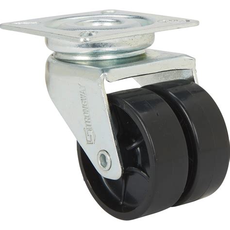 Strongway 2in Swivel Dual Wheel Caster — 180 Lb Capacity