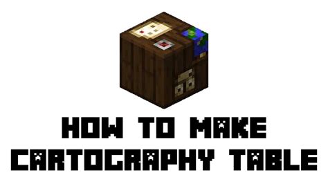 Minecraft Survival How To Make Cartography Table Youtube