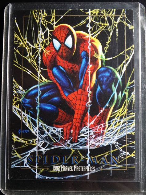 1992 Marvel Masterpieces Spider Man Skybox Promo Card Spiderman