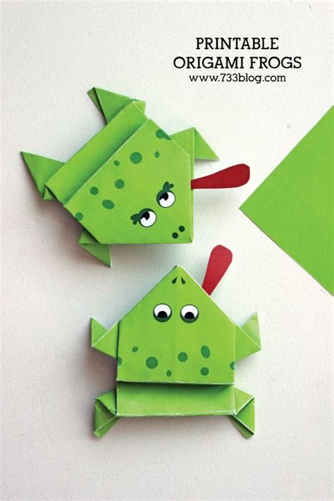 Diy Printable Origami Frogs Fun Craft Activity For Kids Origami