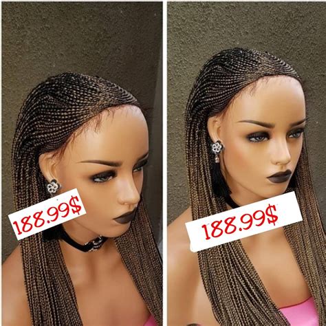 Cornrow Braid Lace Wig Cornrow Braided Wig Front Lace Etsy Colored