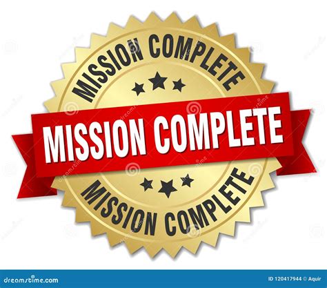 Mission Complete Stock Vector Illustration Of White 120417944