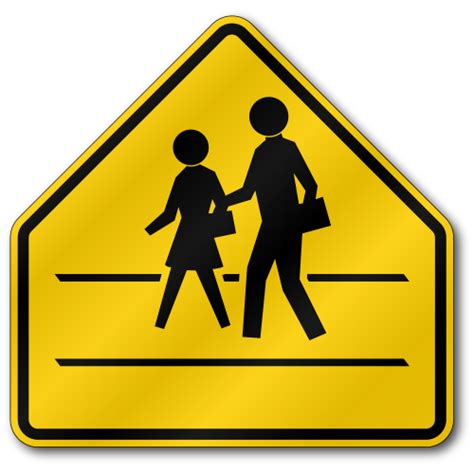 School Crossing S2 1 Traffic Sign 080 Outdoor Reflective Aluminum
