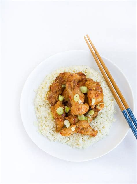 Set a wire rack in a rimmed baking sheet and set aside. Baked general tso chicken with cauliflower rice | General ...