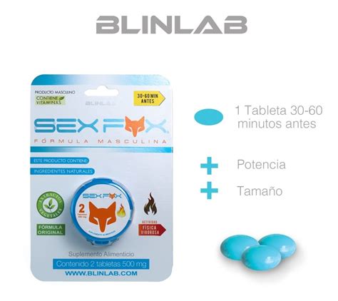 Sex Fox 2 Tabletas 500mg Fórmula Masculina Blinlab Mercado Libre