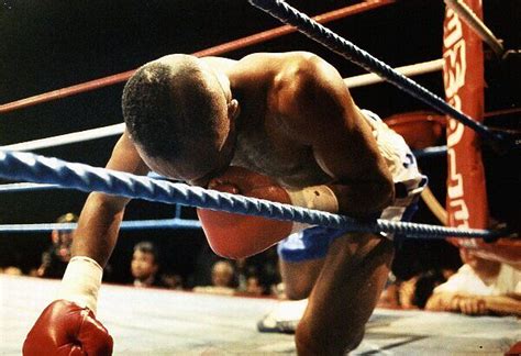 Lloyd Honeyghan Boxing Down For The Count On One Knee Photos Prints Cards 21469559