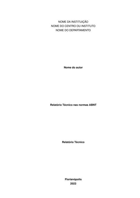 Exemplo De Relatorio Simples Pronto