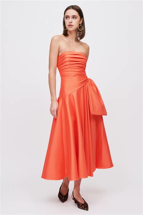 Coral Midi Dress