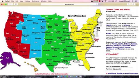 Usa time zones and time zone map with current time in each state. United States Time Zones Part 2 - YouTube