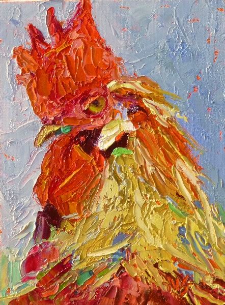 Nancy Standlee Fine Art Rooster In The House 13010 Rooster Oil