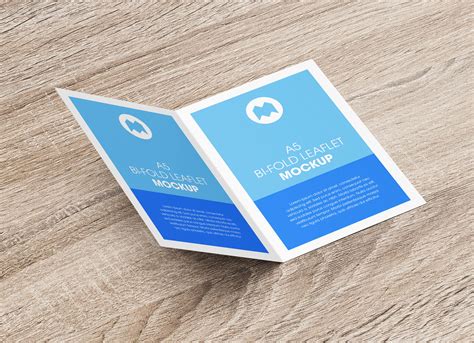 Free A5 Bi Fold Brochure Leaflet Pamphlet Mockup Psd Set Good Mockups