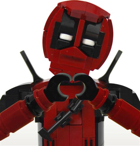 This Brick Built Deadpool Has A Lot Of Love Everydaybricks