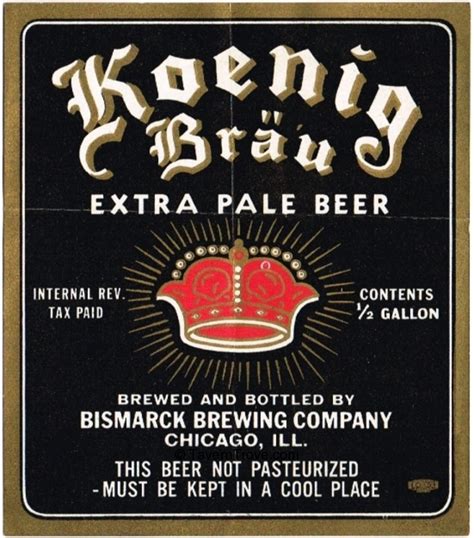 Item 75377 1939 Koenig Brau Beer Label Il18 07