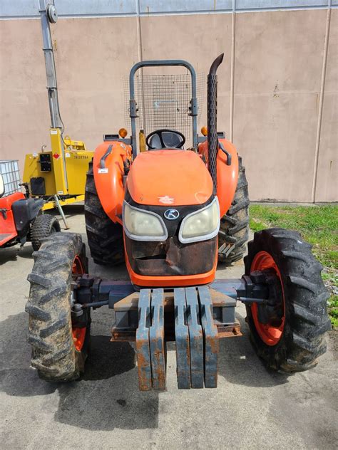 Kubota M7040 Orange Tractor Diesel Hour Meter Incorrect Able Auctions
