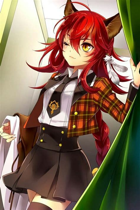 Cool Anime Fox Girl Red Hair Seleran
