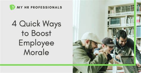 4 Quick Ways To Boost Employee Morale My Hr Professionals