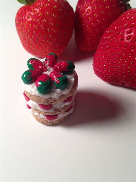 Strawberry Charm Strawberry Shortcake Polymer Clay Kawaii Etsy