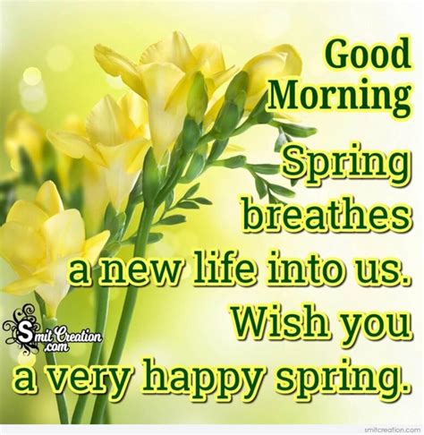 Good Morning A Very Happy Spring