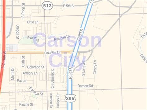 Carson City NV Zip Code Map