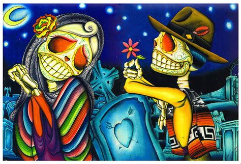Day Of The Dead Couple Painting