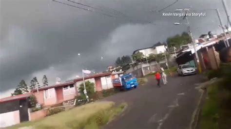 A Possible Tornado Sweeps Through Cartago In Costa Rica Strong Winds