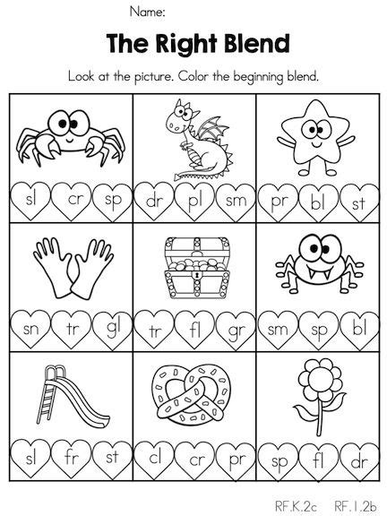 A blends chart is a group of two to three consonants in words that make a distinct consonant sound. 12 Best Images of Beginning Blends Worksheets 1st Grade - Free Printable Phonics Worksheets ...