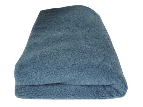 Deluxe Sherpa Fleece Lap Blanket Double Layered Blue Pet N Home