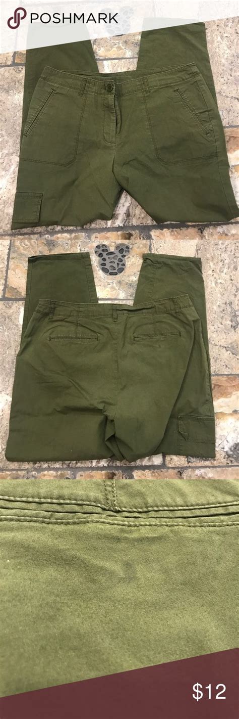 liz claiborne army green pants size 10 army green pants green pants liz claiborne
