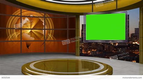 News Tv Studio Set 106 Virtual Green Screen Background