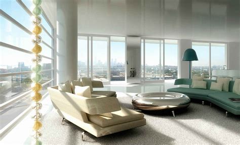 Centre modern furniture around a cubic rug. Ultra Modern Luxury Living Room with Chrome Table - Interior Design Ideas