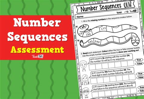 Number Sequences Assessment Teacher Resources And Classroom Games