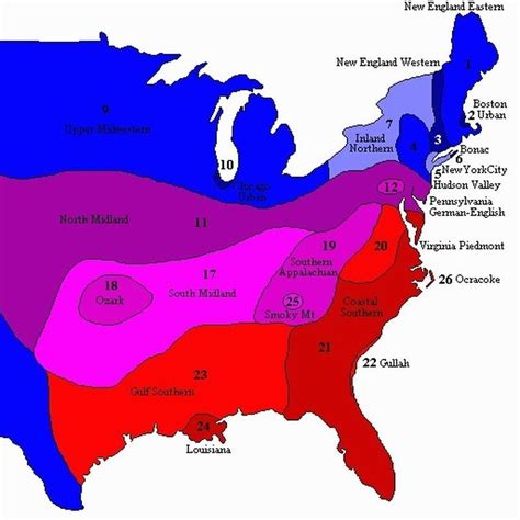 Which American English Do You Speak This Map Shows The Dialects Of The