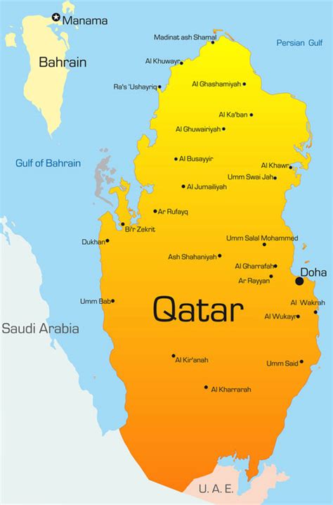 Map Of Qatar Country Map State Of Qatar Hotels