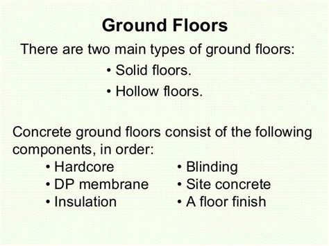 Solid Ground Floors