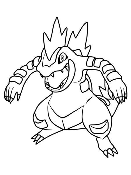 Exploud Feraligatr Coloring Pages Free Printable