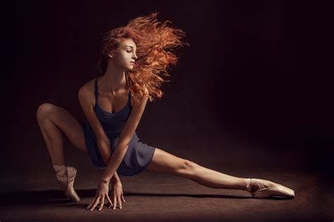 Wallpaper Sports Women Redhead Model Ballerina Free Download Nude