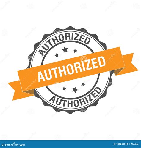 Authorized Stamp Illustration Stock Vector Illustration Of Sign