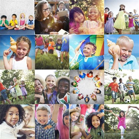 Collage Con Varios Niños Fotografía De Stock © Rawpixel 111751720