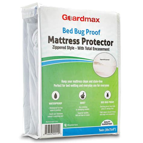 Guardmax Bed Bug Mattress Protector Cover Zippered Waterproof