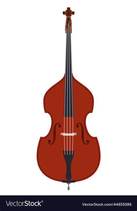 Contrabass Isolated On White Royalty Free Vector Image