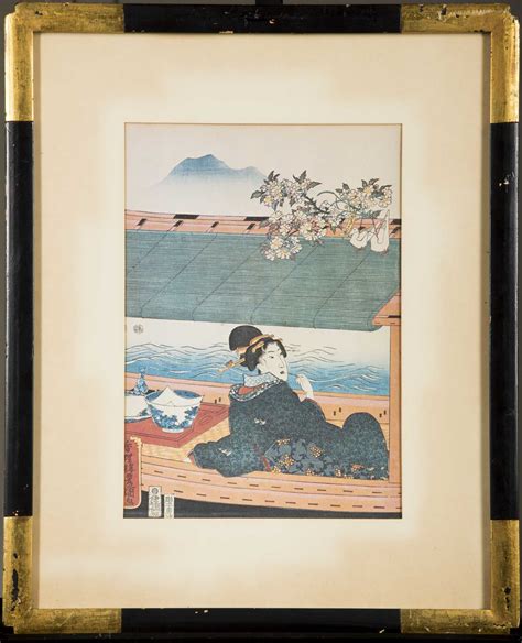 Japanese Color Lithograph Print