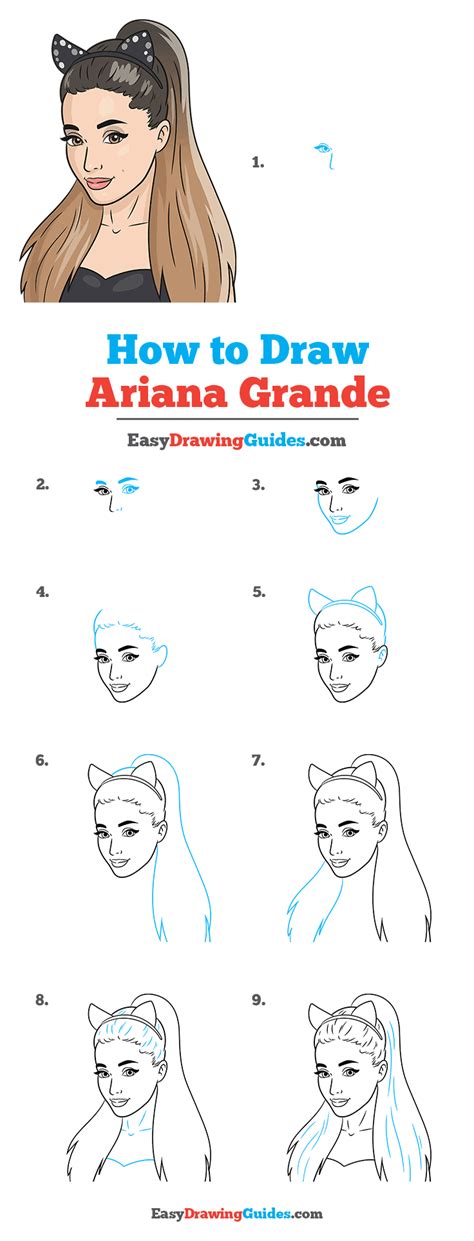 Ariana Grande Drawing Step By Step