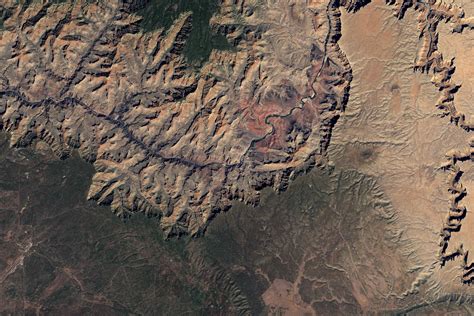The Grand Canyon National Park Arizona Satellite Poster Map