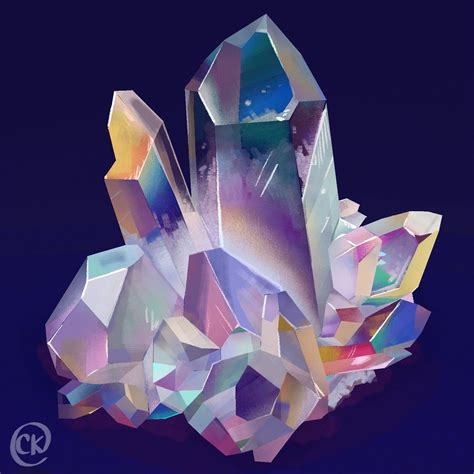 Artstation Rainbow Crystals Clare Korten Crystal Illustration Gem