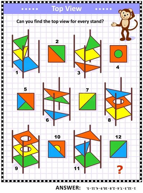 Check spelling or type a new query. Visual math puzzle - find the top view for colorful ...