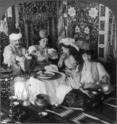 Turkish Harem C Nfeasting In The Harem Constantinople Turkey Stereograph C